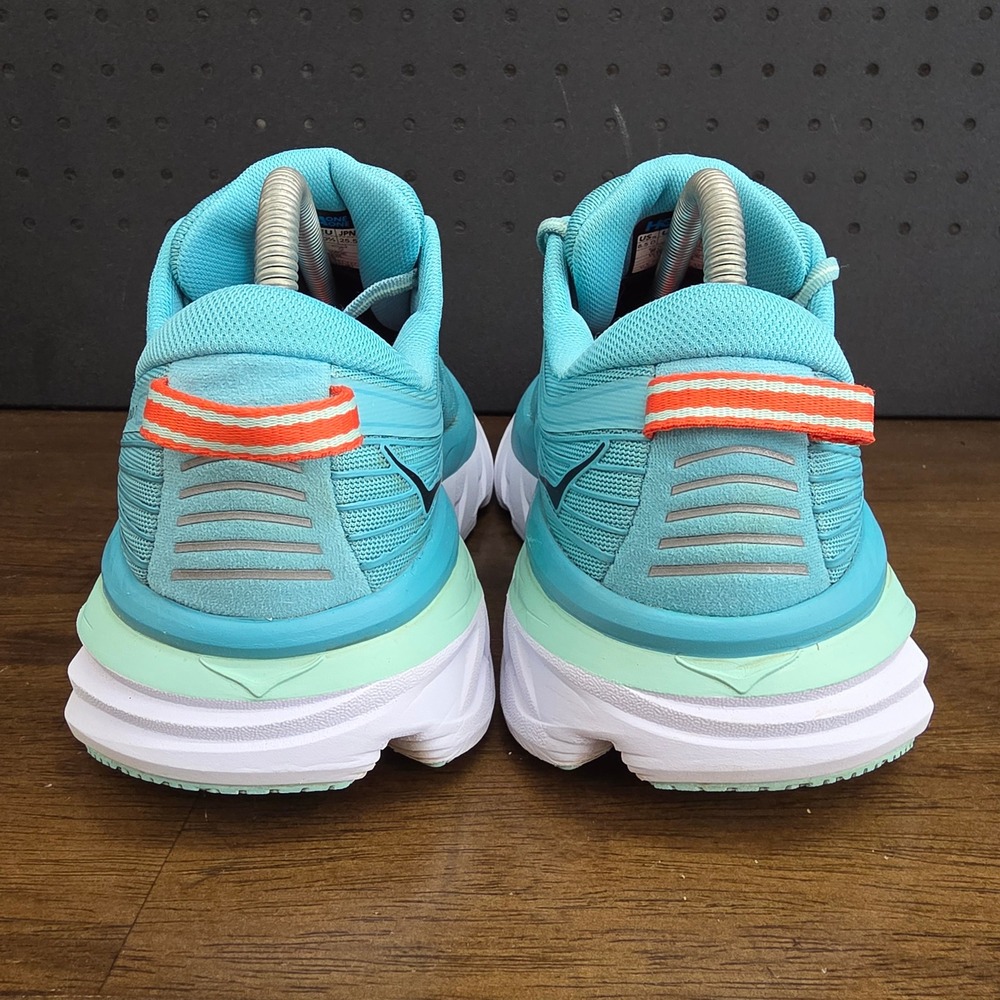 Hoka One One Bondi 7 Running Shoes Womens 8.5 Aquarelle Turquoise Mesh Road - Picture 4 of 13